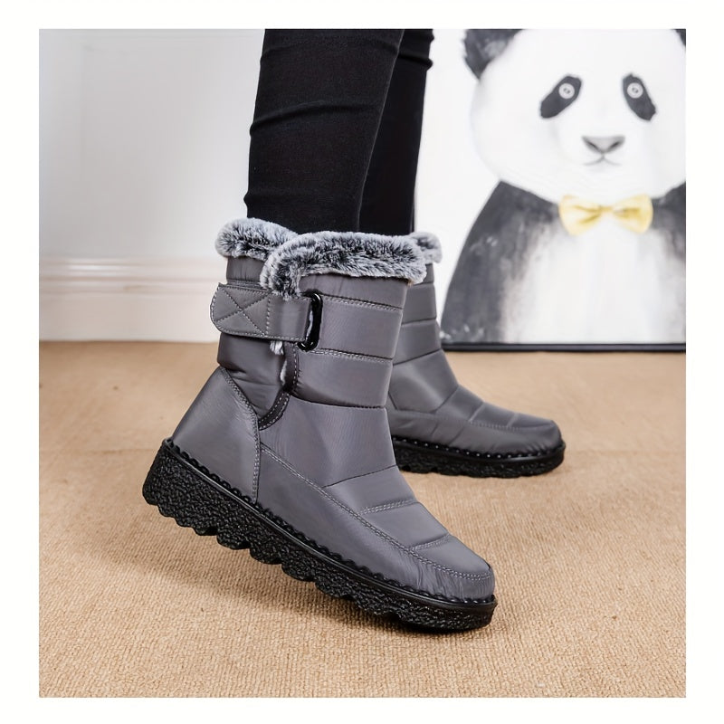 Bottines Chaudes Femme, Fermoir et Pompon, 3 Coloris, vue 6