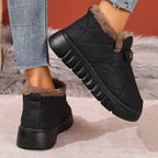 Bottes de Neige Femme Courtes Matelassées, Col Fourrure, vue 11