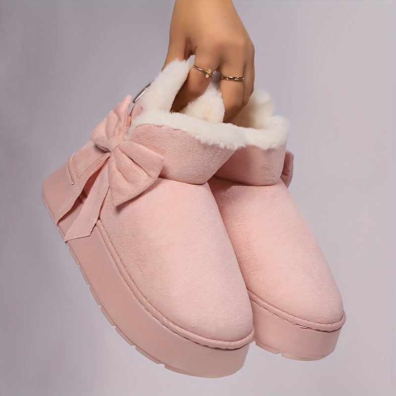 Chausson Botte Femme Nœud Décoratif, Plateforme, vue 9