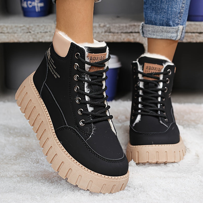 Bottines Femme Montantes, Semelle Épaisse, vue 2