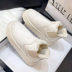 Bottines Femme Chelsea, Plateforme, Revers Fourré – coloris blanc