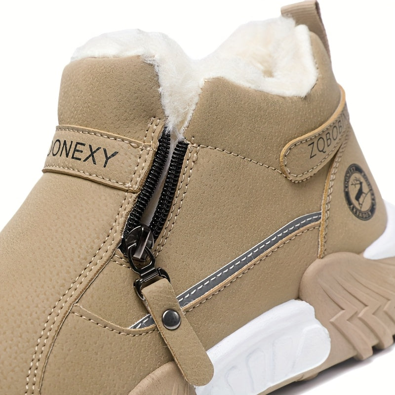 Bottes de Neige Unisexe, Similicuir, Fermeture Zip, vue 4