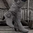 Bottes Femme Hautes, Brides à Boucle, Aspect Suédé, vue 13