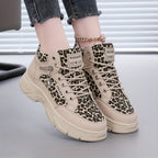 Bottes Montantes Chunky Femme, Lacets et Zip, vue 3