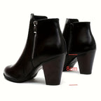 Bottines Femme Similicuir, Talon Bloc Moyen, vue 4