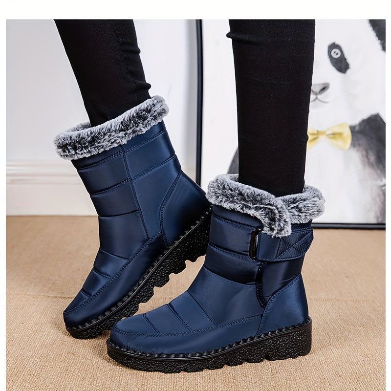 Bottines Chaudes Femme, Fermoir et Pompon, 3 Coloris, vue 5
