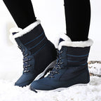 Bottes de Neige Femme Mi-Hautes à Lacets, 4 Coloris, vue 4