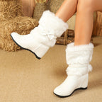 Bottes Cavalières Femme Similicuir, Nœud, vue 5
