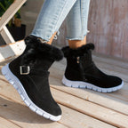 Bottines Femme Cheville, Fourrure Synthétique – coloris noir, vue 3