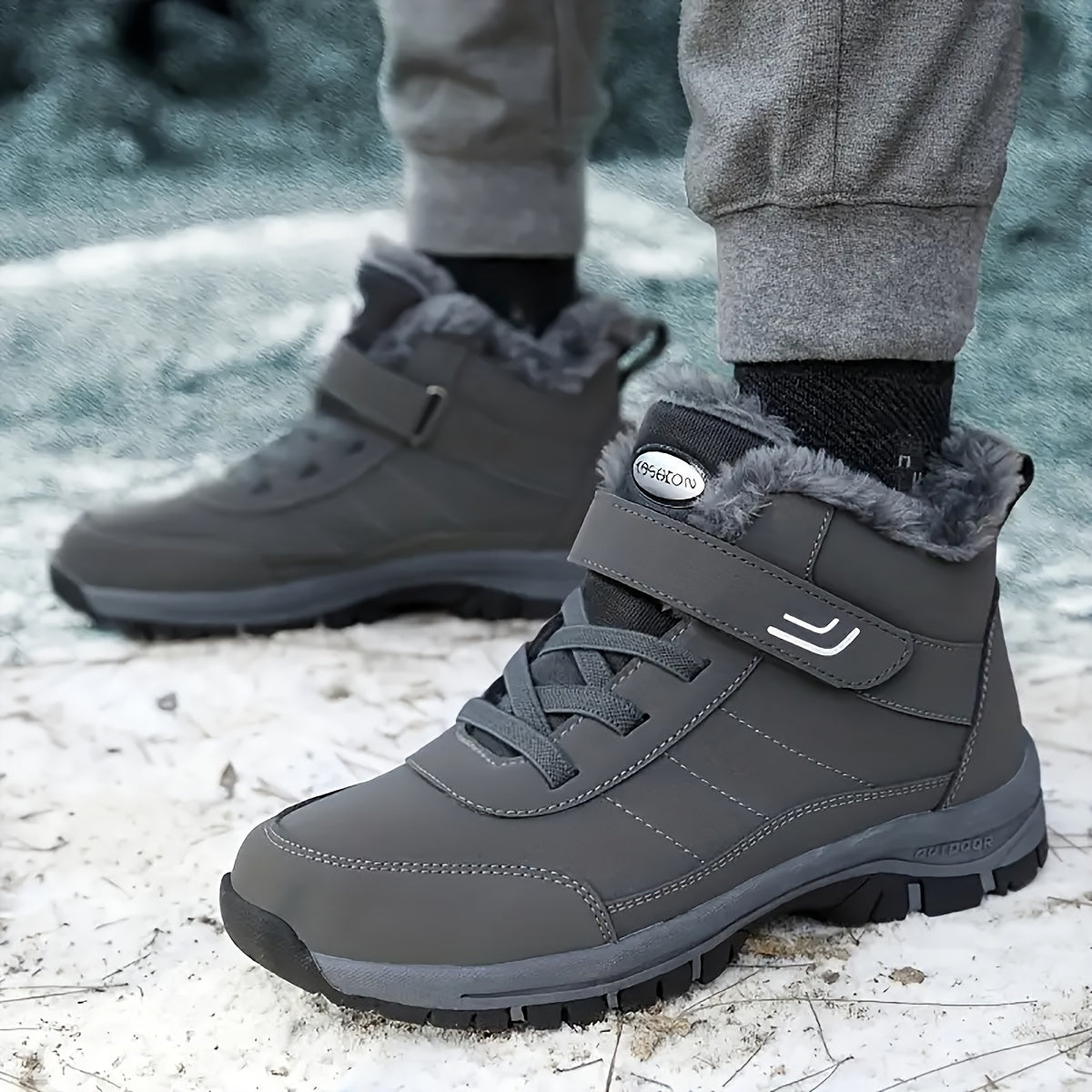 Bottes Hiver Femme, Fermeture Auto-Agrippante, Col Fourrure, vue 4