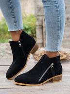 Bottines Femme Bout Pointu, Zip Décoratif, vue 5