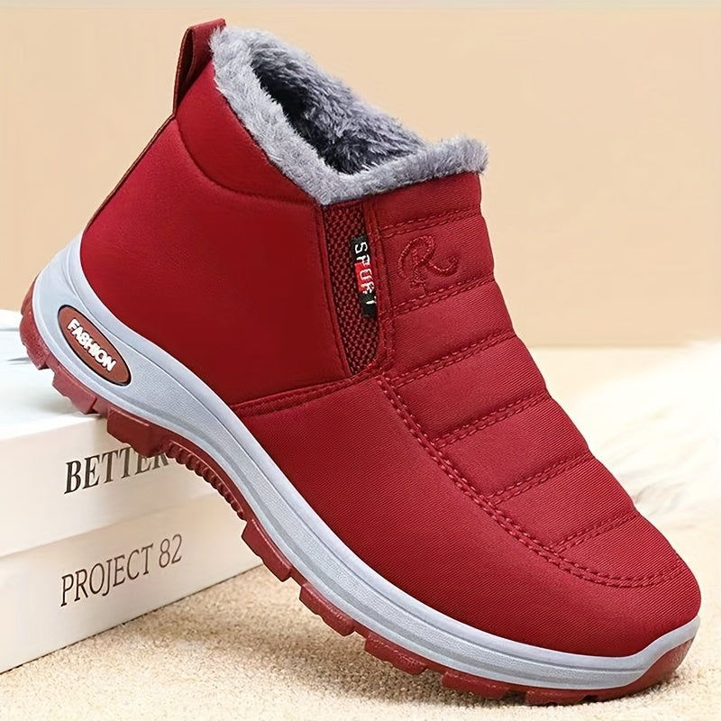 Bottes de Neige Femme, Talon Plat, à Enfiler