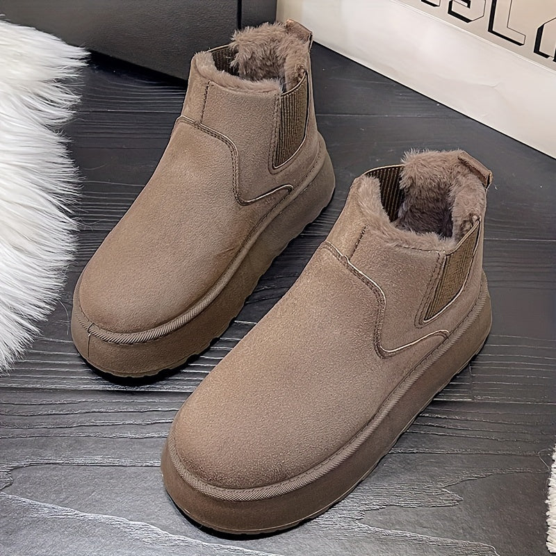 Bottines Femme Chelsea, Plateforme, Revers Fourré, vue 9