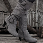 Bottes Hautes Femme à Boucle, Effet Daim, 4 Coloris, vue 7