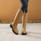 Bottes Hautes Femme Matelassées, Fermeture Zip, vue 9