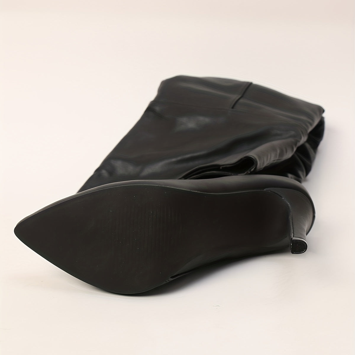 Cuissardes Femme Similicuir, Talon Fin, vue 2