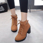 Bottines Femme Lacets et Zip, Talon Haut, vue 5
