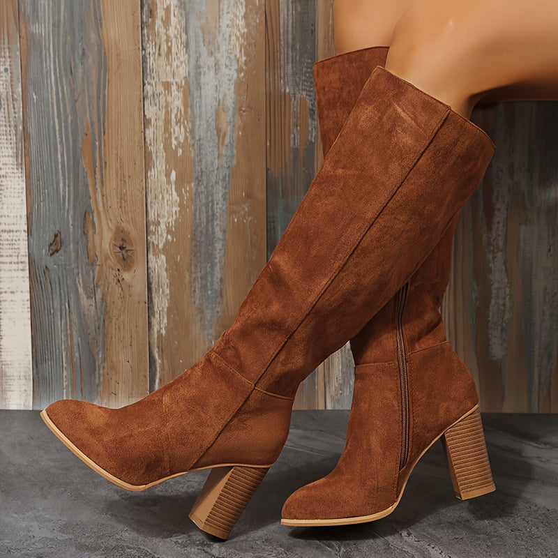 Bottes Hautes Femme Flanelle, Fermeture Zip, vue 4