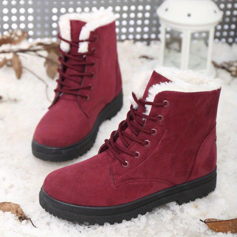 Bottes Femme à Lacets, Fourrées, Mi-Mollet, vue 4