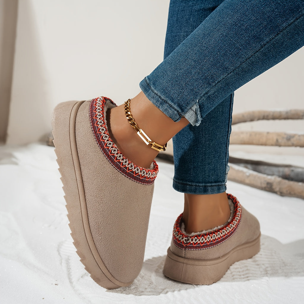 Chaussons Bottes Femme Tissu, Doublure Polaire, vue 6