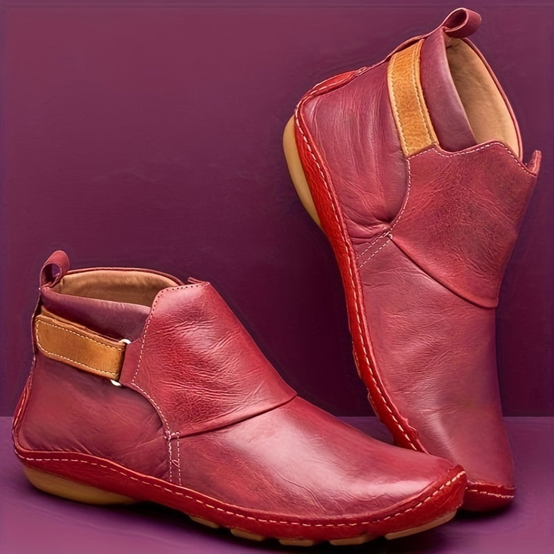 Bottes Cheville Femme Grande Taille en Simili Cuir, vue 3