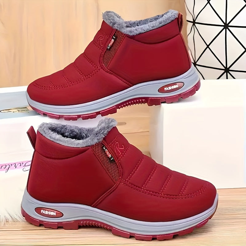 Bottes de Neige Femme, Talon Plat, à Enfiler, vue 2