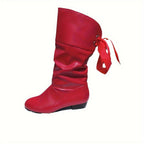 Bottes Mi-Mollet Femme, Ruban Décoratif, vue 15