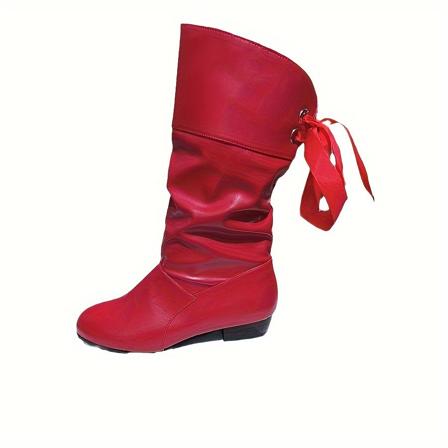 Bottes Mi-Mollet Femme, Ruban Décoratif, vue 15