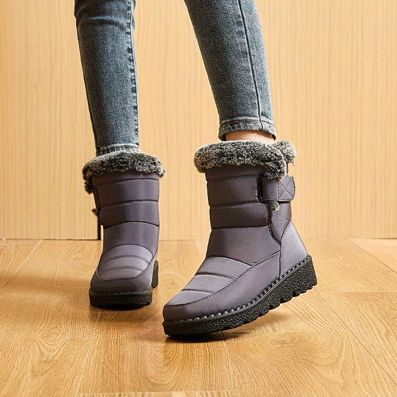 Bottines Chaudes Femme, Fermoir et Pompon, 3 Coloris, vue 8