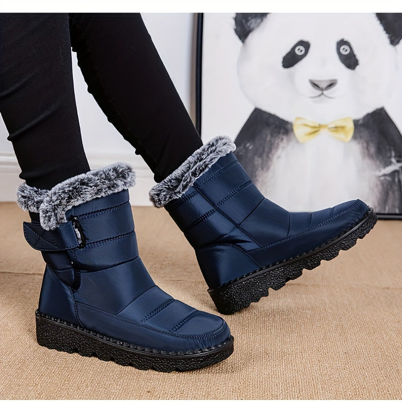 Bottines Chaudes Femme, Fermoir et Pompon, 3 Coloris, vue 7