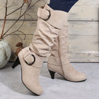 Bottes Femme Hautes, Brides à Boucle, Aspect Suédé, vue 15