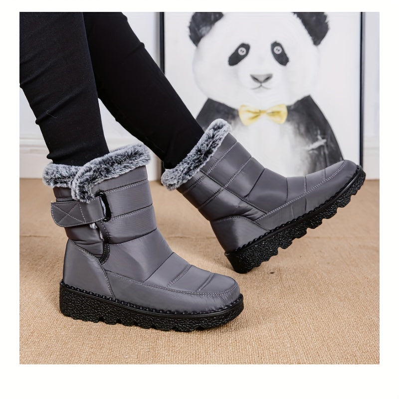 Bottines Chaudes Femme, Fermoir et Pompon, 3 Coloris, vue 9
