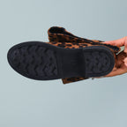 Bottes Hautes Femme Imprimé Léopard, Talon Bas, vue 9