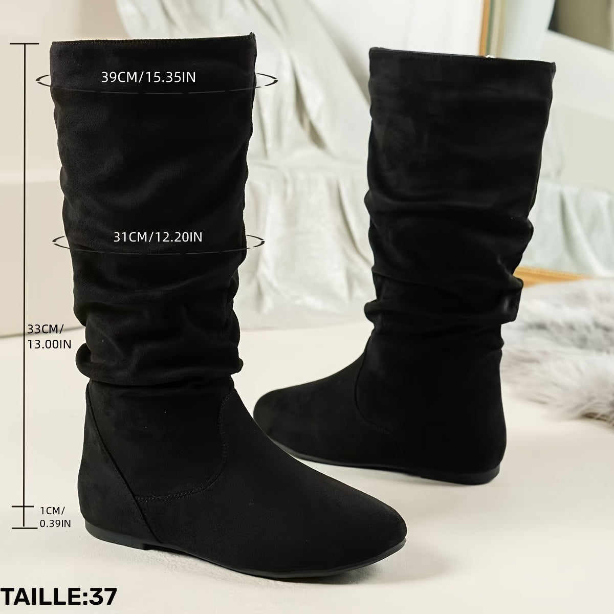 Bottines Femme Zip Latéral, Talon Plat, vue 9