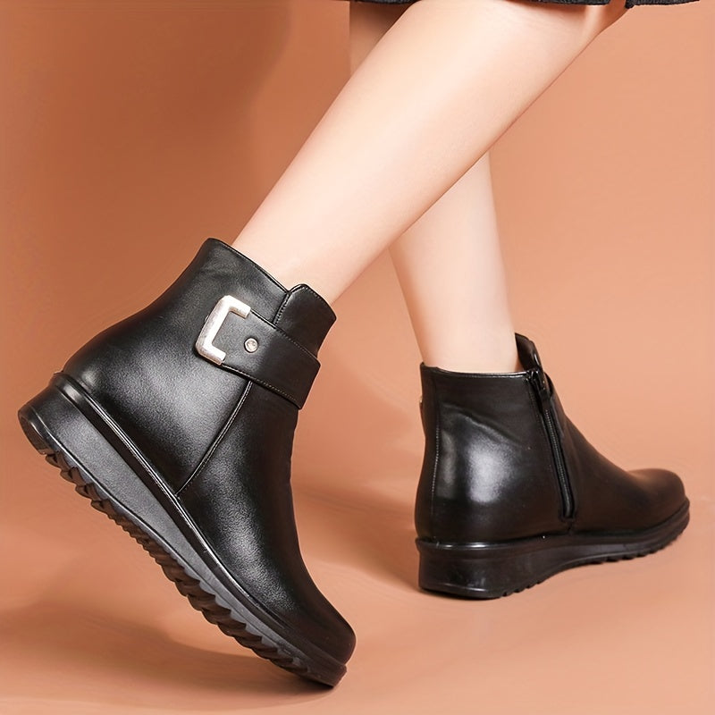 Bottines Femme Similicuir, Fermeture Zip, vue 6