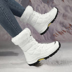 Bottes de Neige Femme, Tissu Enduit, Col Fourrure, vue 2