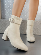 Bottines Femme Bout Carré, Talon Bloc, vue 11