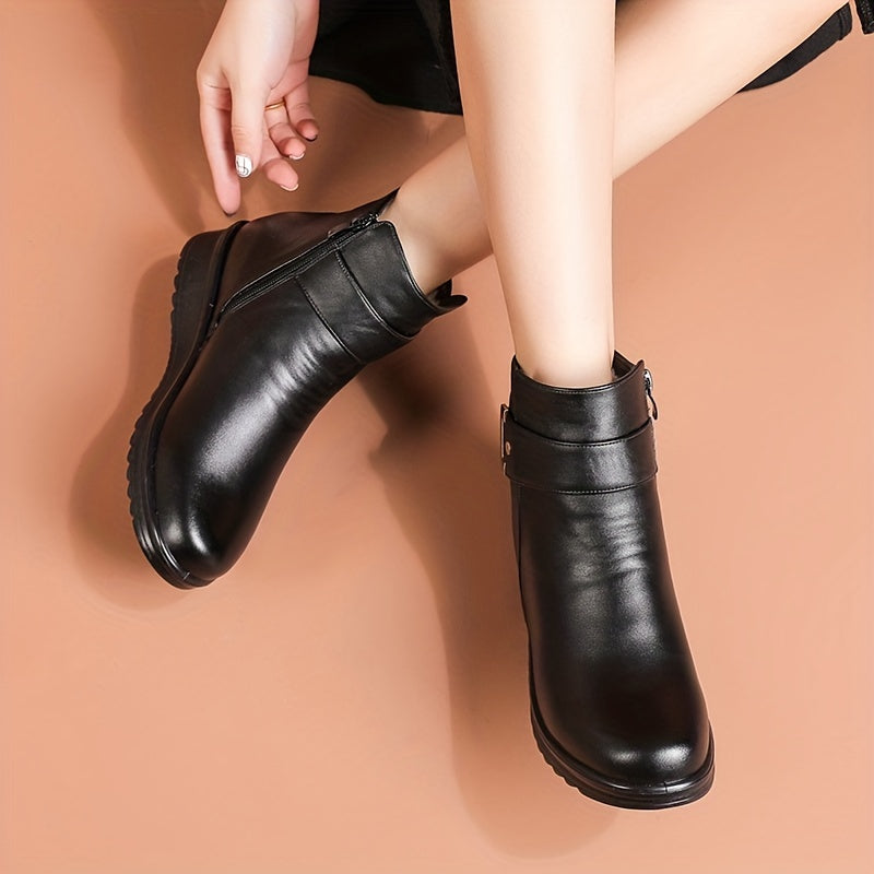 Bottines Femme Similicuir, Fermeture Zip, vue 7