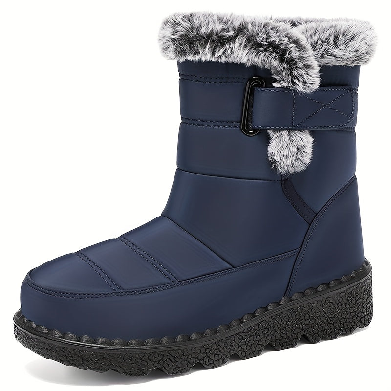 Bottes de Neige Femme, Semelle Plateforme – coloris bleu