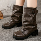 Bottes Femme Western Similicuir, Talon Chunky, vue 7