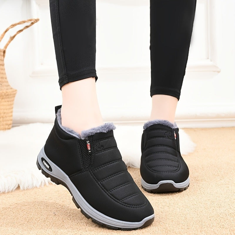 Bottes de Neige Femme, Talon Plat, à Enfiler, vue 9