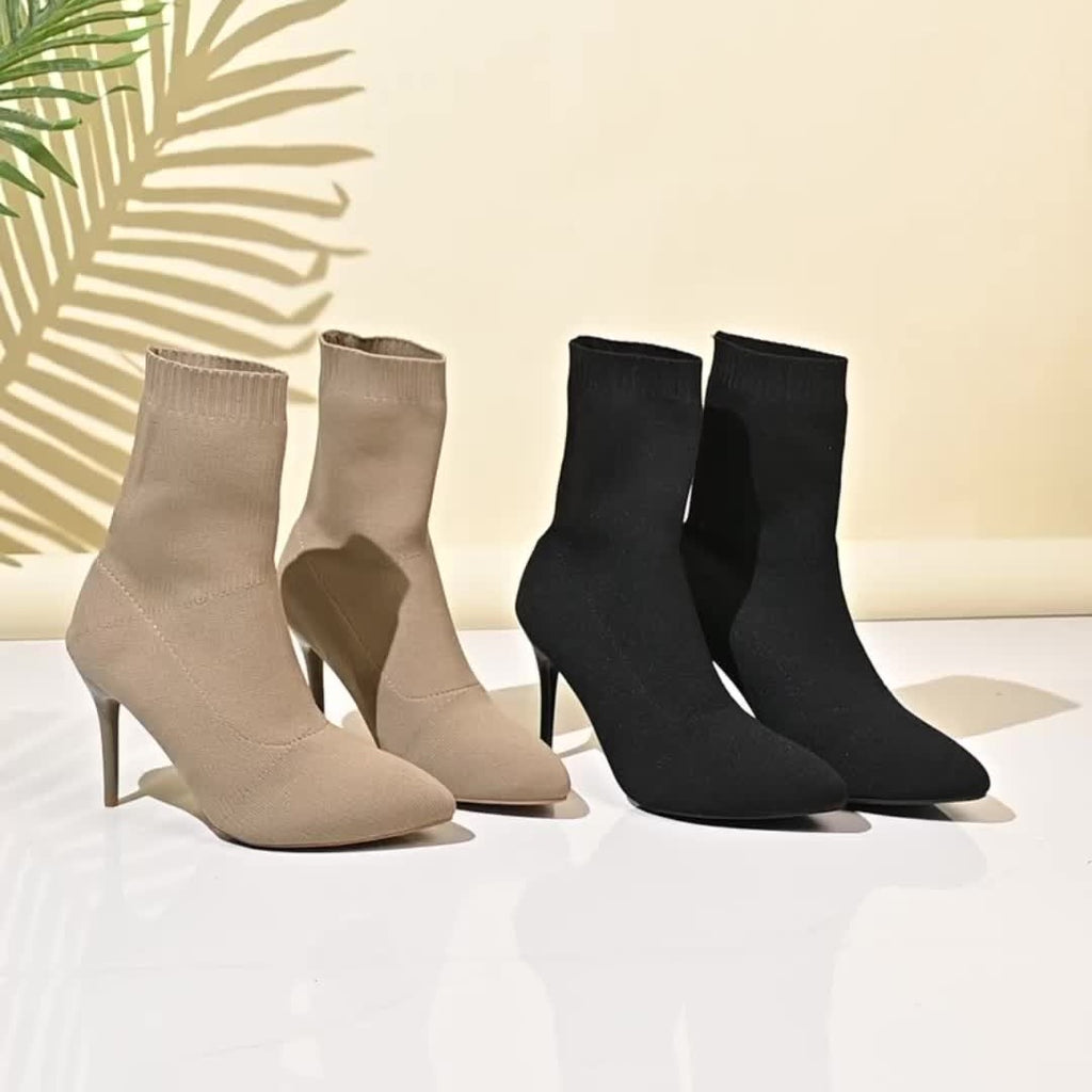 Bottes Chaussettes Talon Aiguille, à Enfiler, vue 6