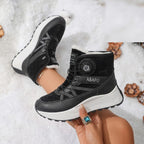 Bottes d'Hiver Femme, Similicuir, Semelle Plateforme, vue 2