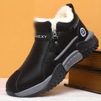 Bottes de Neige Unisexe, Similicuir, Fermeture Zip – coloris noir
