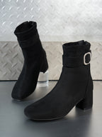Bottines Femme Bout Carré, Talon Bloc, vue 2