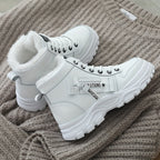 Bottes Plateforme Femme à Lacets, Col Fourrure, vue 3