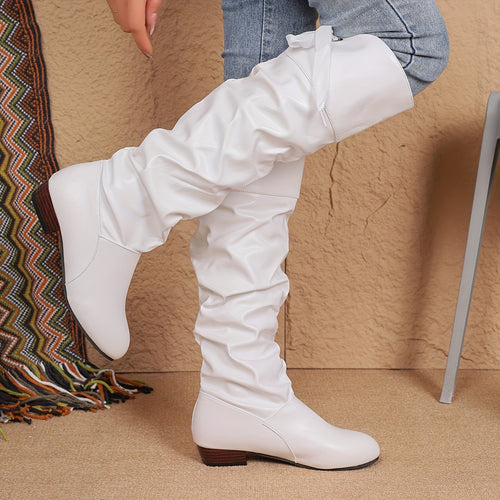 Bottes Cuissardes Femme, Talon Bas