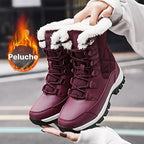 Bottes de Neige Femme Matelassées, Lacets, vue 11