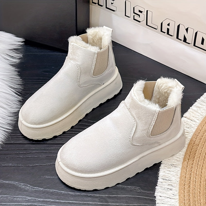 Bottines Femme Chelsea, Plateforme, Revers Fourré, vue 10