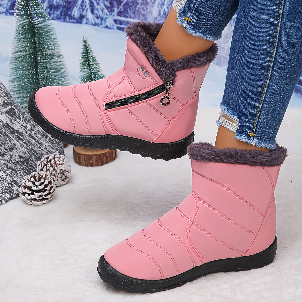 Bottes Fourrure Femme, Zippées, 9 Coloris, vue 12